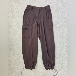 NWOT Express Conscious Edit Dark Brown Jogger Dress Pants Sz 8R